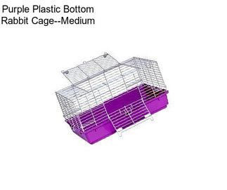 Purple Plastic Bottom Rabbit Cage--Medium