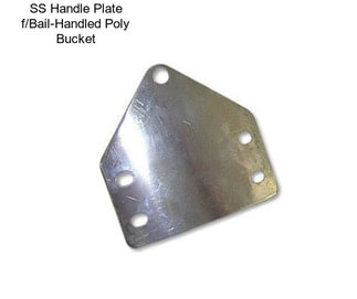 SS Handle Plate f/Bail-Handled Poly Bucket