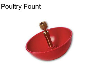 Poultry Fount