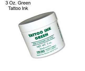 3 Oz. Green Tattoo Ink