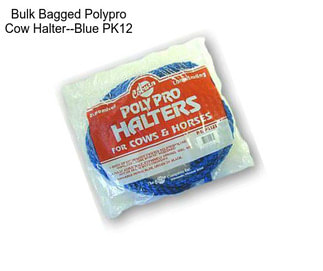 Bulk Bagged Polypro Cow Halter--Blue PK12