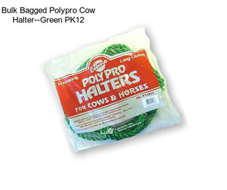 Bulk Bagged Polypro Cow Halter--Green PK12