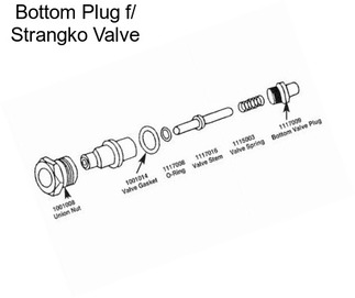 Bottom Plug f/ Strangko Valve