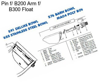 Pin f/ B200 Arm f/ B300 Float