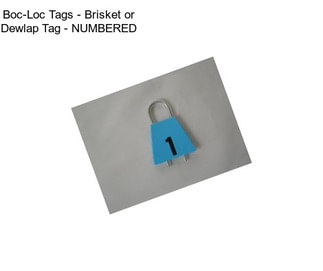 Boc-Loc Tags - Brisket or Dewlap Tag - NUMBERED