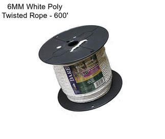 6MM White Poly Twisted Rope - 600\'