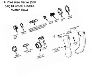 Hi Pressure Valve (50+ psi) f/Forstal Paddle Water Bowl