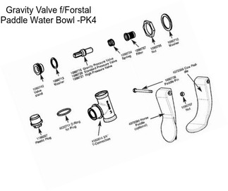 Gravity Valve f/Forstal Paddle Water Bowl -PK4