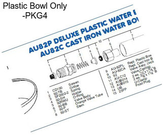 Plastic Bowl Only -PKG4